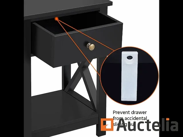 Kavel van 2 tafels van bedside in wood, tafel van de nacht - afbeelding 7 van  9