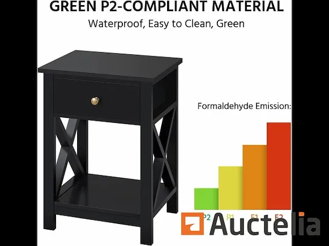 Kavel van 2 tafels van bedside in wood, tafel van de nacht - afbeelding 9 van  9