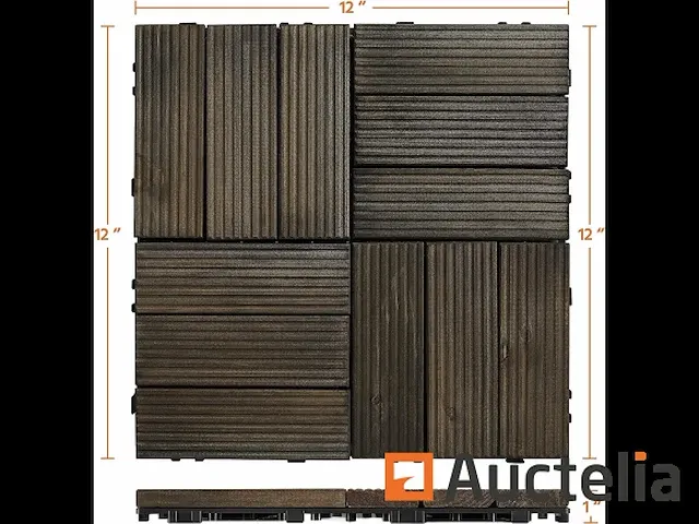 Kavel van 27 terrastegels 30,5x30,5cm terrastegels - afbeelding 1 van  9