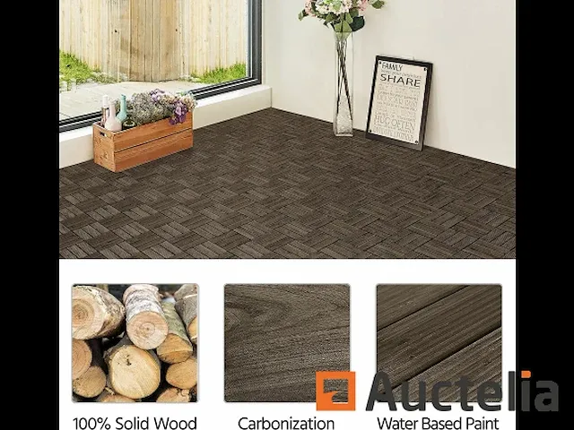 Kavel van 27 terrastegels 30,5x30,5cm terrastegels - afbeelding 5 van  9