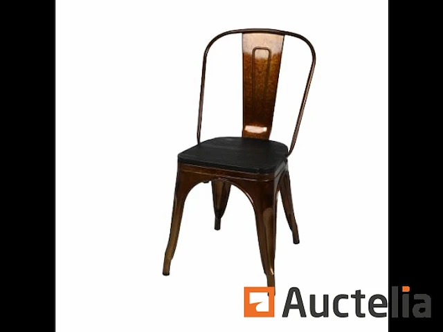 Kavel van 4 stoelen metaal "bronze" nieuw - afbeelding 1 van  1