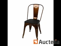 Kavel van 4 stoelen metaal "bronze" nieuw - afbeelding 1 van  1