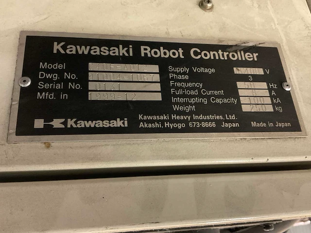 Kawasaki fa 06e robotarm met controller - afbeelding 4 van  12