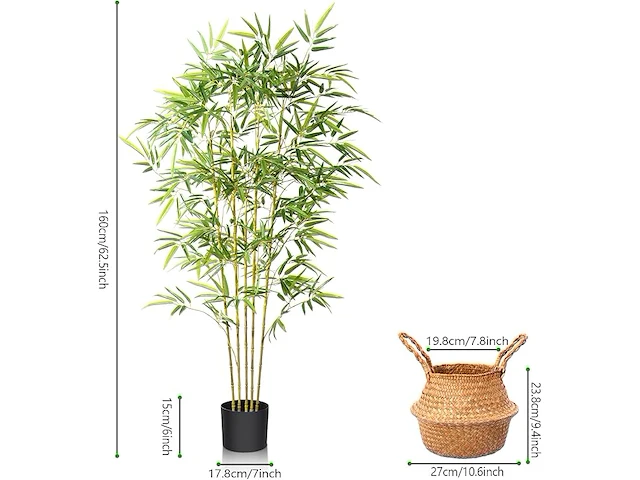 Kazeila kunstmatige bamboeboom (160 cm) - afbeelding 2 van  2