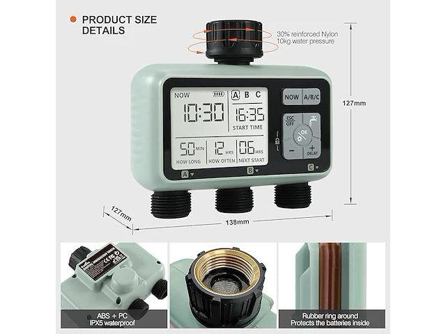 Kazeila watertimer irrigatiesysteem - afbeelding 3 van  6