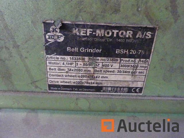 Kef motor bsh 20-75 band schuurmachine - afbeelding 7 van  10