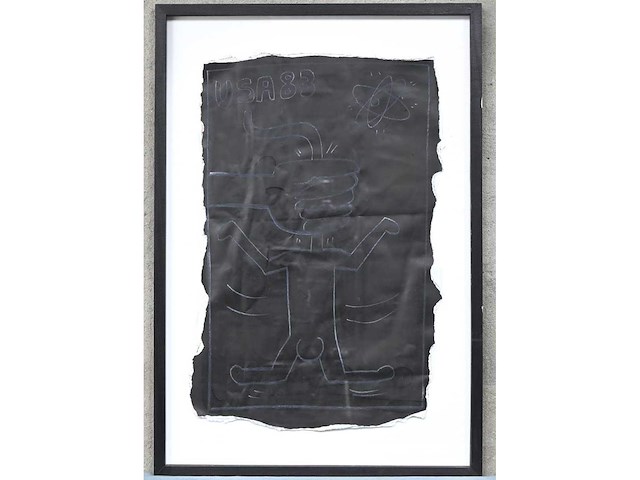 Keit haring subway drawing (after) - afbeelding 1 van  1