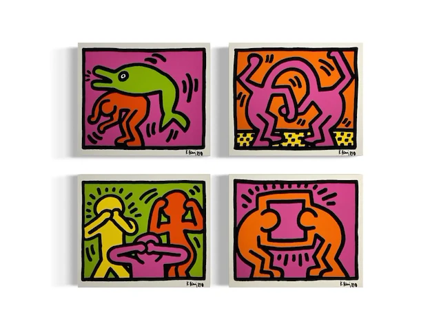 Keith haring - (4x) pop shop editie - afbeelding 1 van  1