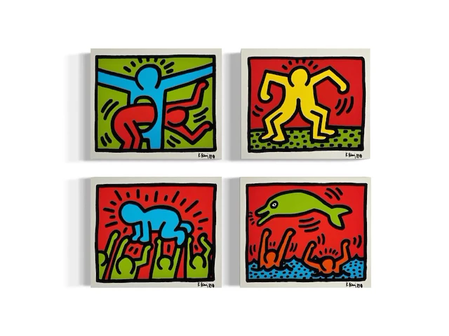 Keith haring - (4x) pop shop editie - afbeelding 1 van  5