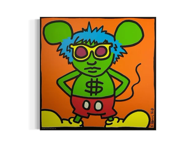 Keith haring - gelimiteerde editie xl 'andy mouse' - afbeelding 1 van  1