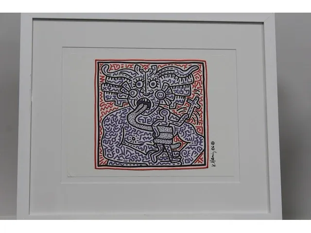 Keith haring - originele tekening - afbeelding 1 van  3