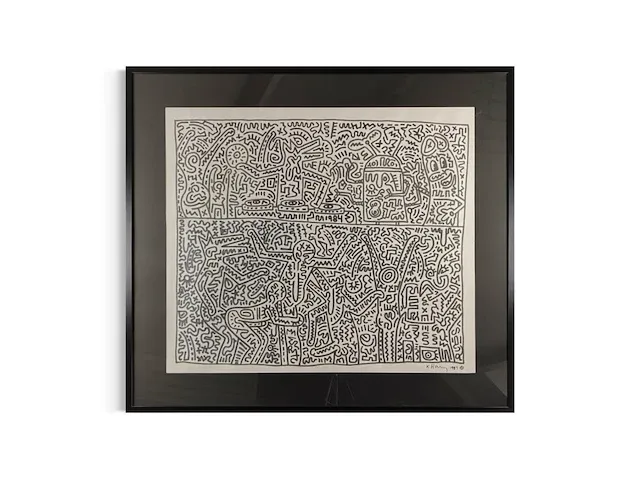 Keith haring - originele tekening - afbeelding 1 van  2