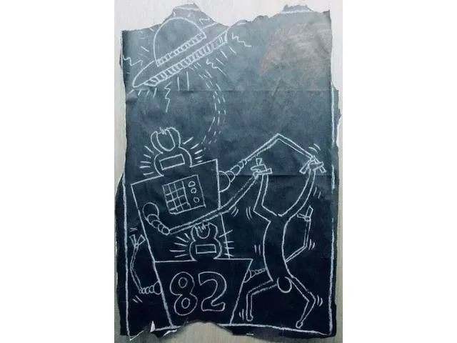Keith haring – 82 subway drawing original - afbeelding 1 van  3