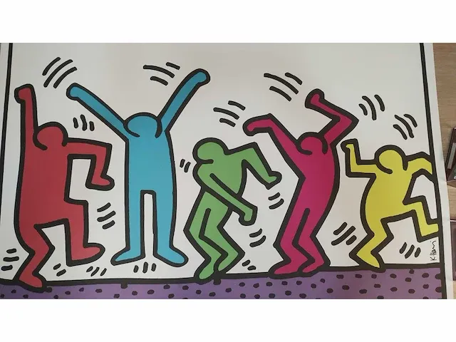 Keith haring dansende mannetjes - afbeelding 3 van  6