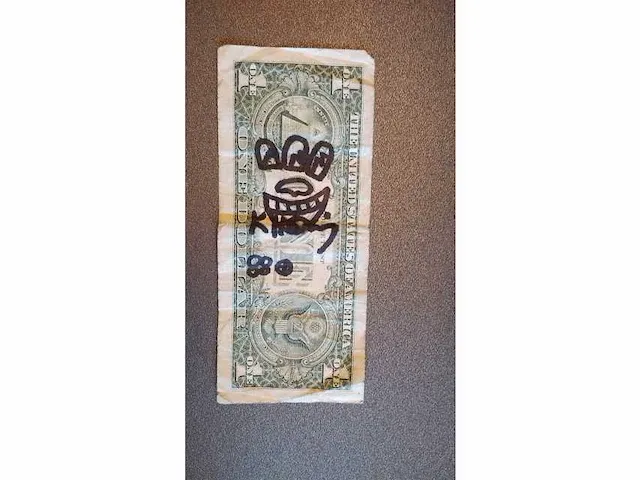 Keith haring dollar bill (after) - afbeelding 1 van  1