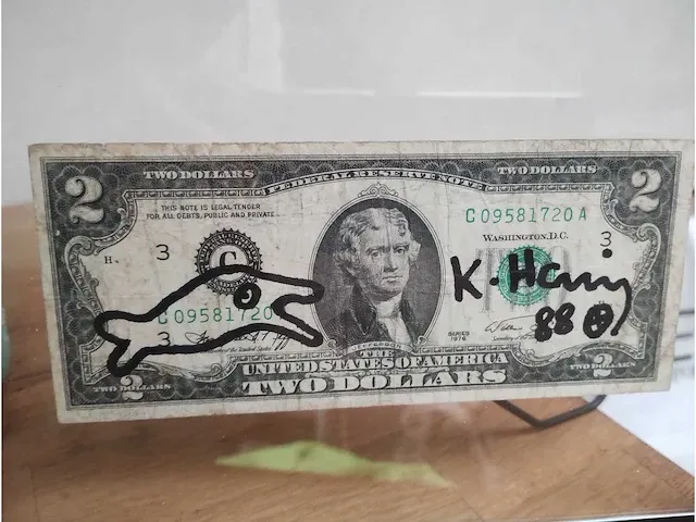 Keith haring dollar bill (after) - afbeelding 2 van  5