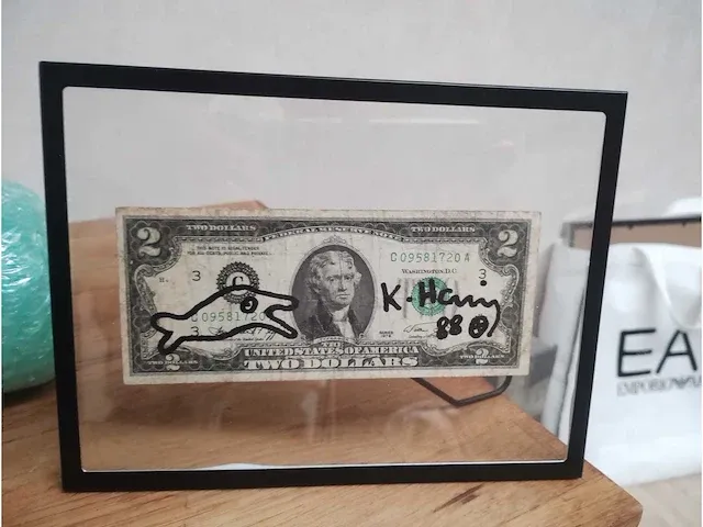Keith haring dollar bill (after) - afbeelding 3 van  5