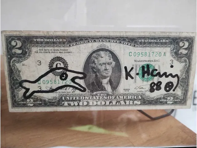Keith haring dollar bill (after) - afbeelding 5 van  5