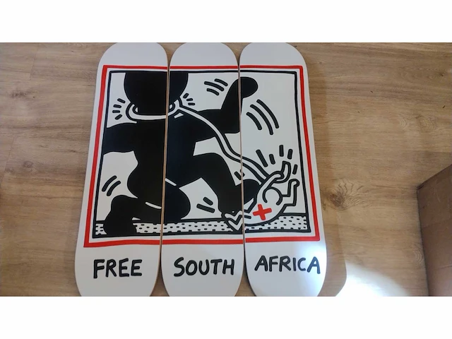 Keith haring free south africa skateboard set - afbeelding 2 van  3