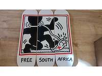 Keith haring free south africa skateboard set - afbeelding 2 van  3