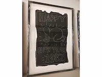 Keith haring happy nex year radiant baby origineel - afbeelding 5 van  5