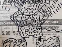 Keith haring kranten tekening - afbeelding 1 van  2