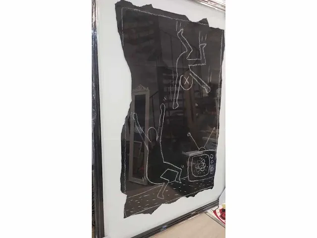 Keith haring krijttekening - afbeelding 1 van  3