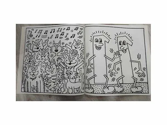 Keith haring orgineel kleurboek popshop 1992 - afbeelding 2 van  2