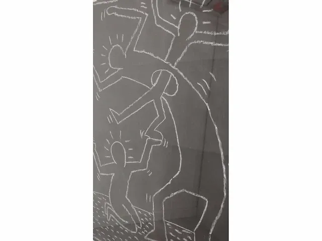 Keith haring – orginele krijttekening - afbeelding 1 van  8