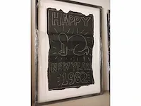 Keith haring subway drawing “happy new year “