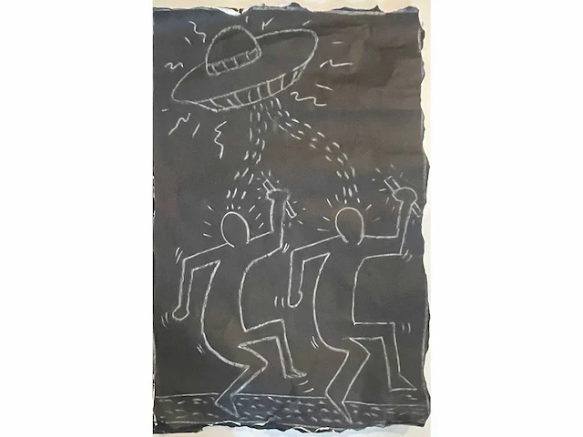 Keith haring subway drawing - afbeelding 1 van  2