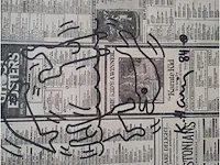 Keith haring viltstift tekening (after) dolfijnen - afbeelding 3 van  3