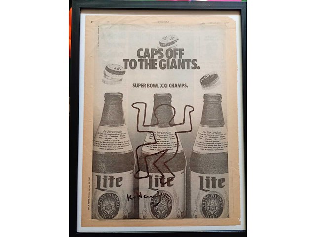 Keith haring viltstift tekening (after) - afbeelding 1 van  2