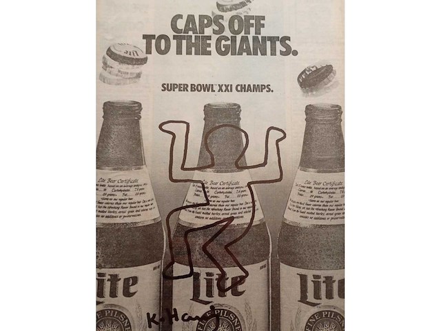 Keith haring viltstift tekening (after) - afbeelding 2 van  2