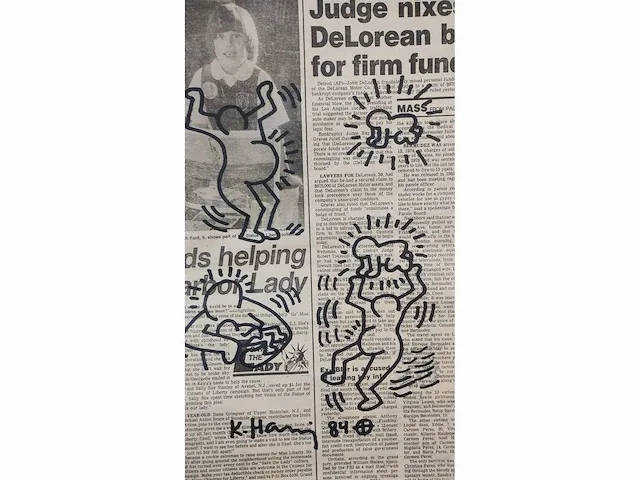 Keith haring viltstift tekening baby - afbeelding 2 van  7