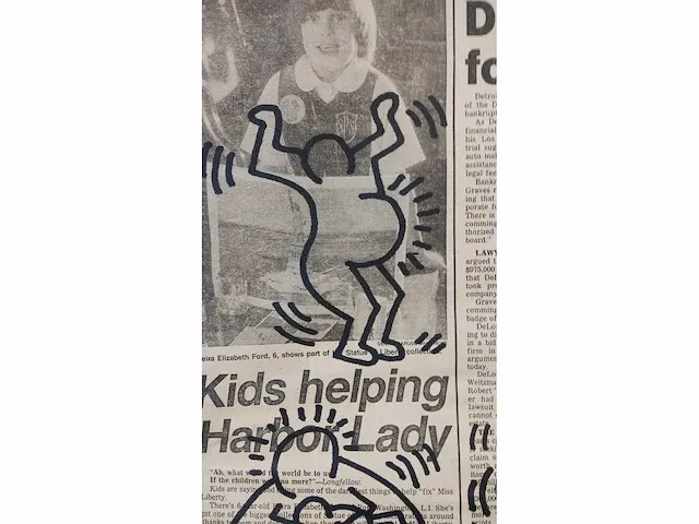 Keith haring viltstift tekening baby - afbeelding 3 van  7
