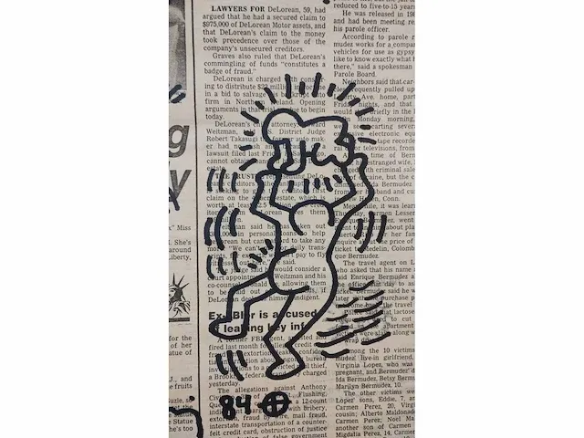Keith haring viltstift tekening baby - afbeelding 4 van  7