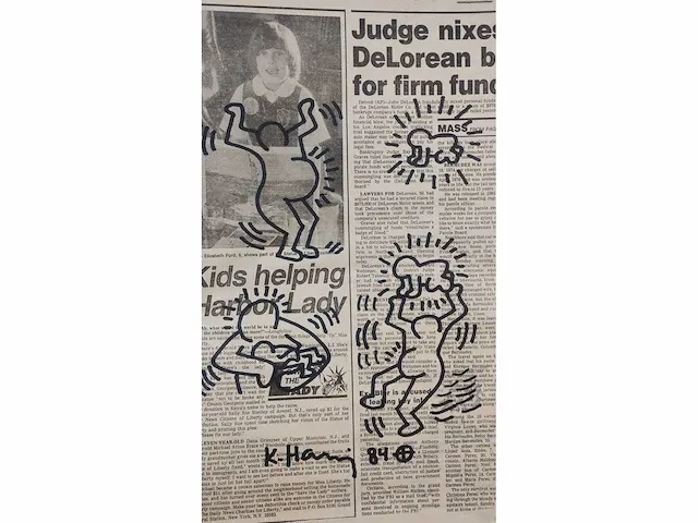 Keith haring viltstift tekening baby - afbeelding 6 van  7