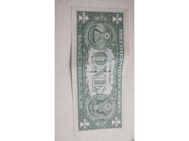 Keith haring viltstift tekening op dollar biljet - afbeelding 2 van  2