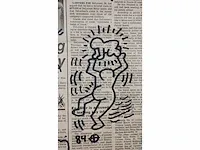 Keith haring viltstift tekening op krant - afbeelding 4 van  7