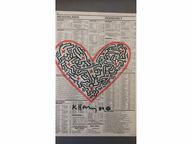 Keith haring viltstift tekening - afbeelding 1 van  3