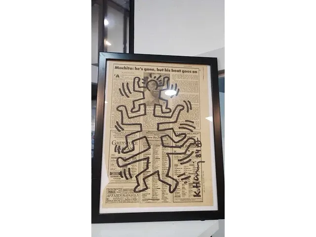 Keith haring viltstift tekening - afbeelding 1 van  2
