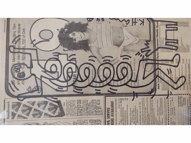 Keith haring viltstift tekening - afbeelding 1 van  6