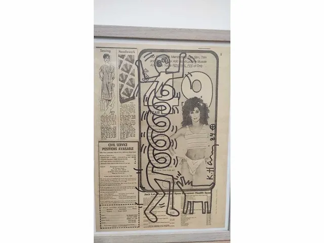 Keith haring viltstift tekening - afbeelding 5 van  6