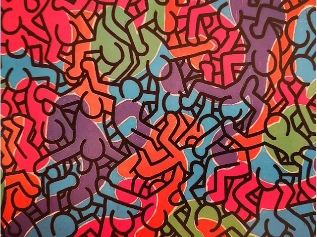 Keith haring “vrolijke mannetjes” - afbeelding 1 van  3