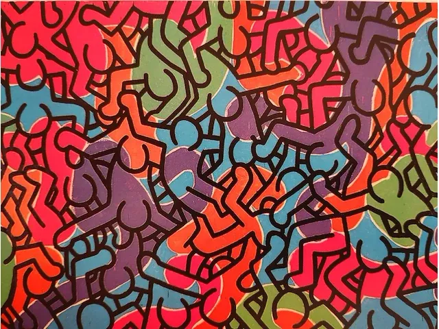 Keith haring “vrolijke mannetjes” - afbeelding 2 van  3