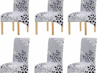Keluina stoelhoezen met print (6 stuks) - afbeelding 1 van  5