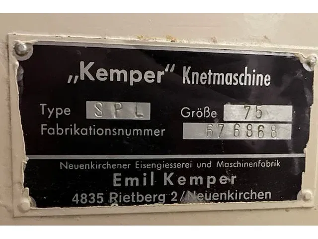Kemper kneedmachine - afbeelding 2 van  11