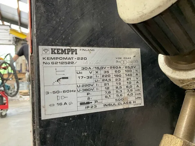 Kemppi kempomat 220 mig lasapparaat - afbeelding 7 van  8