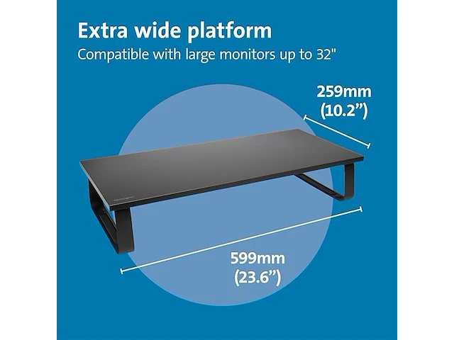 Kensington extra brede monitorstandaard - afbeelding 2 van  3